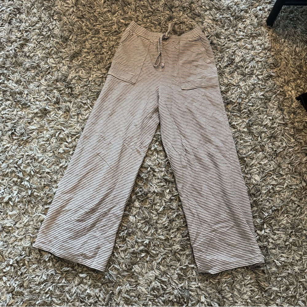 Striped Wide-Leg Pants
